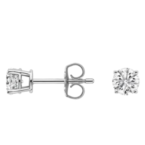 1.4 ctw Lab Grown Diamond Earrings Set in Sterling Silver