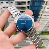 Movado Men's Sport Silver/Blue Stainless Steel Watch
