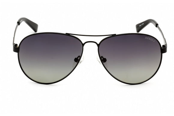 Guess Pilot Unisex Matte Black Smoke Polarized Sunglasses
