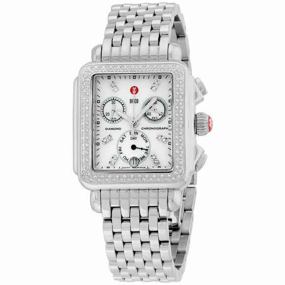 Michele Deco Day Mother of Pearl Dial Diamond Ladies Watch