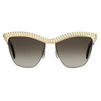 Moschino Cat Eye Women's Sunglasses, Gold/Brown