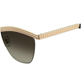 Moschino Cat Eye Women's Sunglasses, Gold/Brown