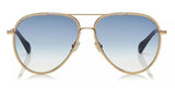 Jimmy Choo Triny Gold Blue Shaded Pilot Sunglasses