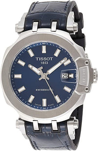 Tissot Men's Automatic T-Race Stainless Steel Black and Blue Sports Watch 115.407.17.041.00