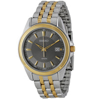 Seiko Silver & Gold Men's Stainless Steel Watch, 41mm