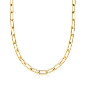 14K Gold Filled Paper Clip Link Necklace (18 INCH)