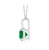 Beautiful 2.00ctw Created Emerald Pendant in 14kt Gold