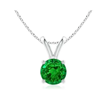 Beautiful 2.00ctw Created Emerald Pendant in 14kt Gold