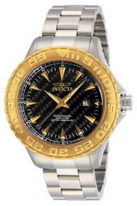 Invicta Pro Diver Black Carbon Fiber Dial Men's Watch 12556
