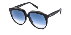 Celine Ladies Matte Black Unisex Sunglasses