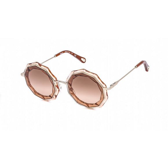 Chloe CE160S Sunglasses Gold/Peach Crystal / Brown Gradient