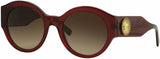 Versace 54mm Oval Sunglasses Burgundy / Brown Gradient Lens