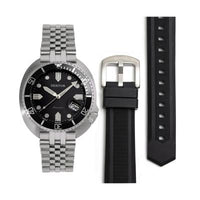 Heritor Automatic Matador Box Set with Interchangeable Bands and Date Display - Black/Silver - HERHR9301