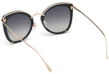 Tom Ford Women Shiny Black / Smoke Mirror Sunglasses