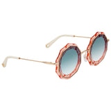 Chloe Metal Round Pink Ladies Sunglasses