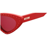 Moschino Cat Eye Red Ladies 52mm Sunglasses