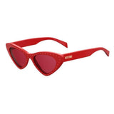 Moschino Cat Eye Red Ladies 52mm Sunglasses