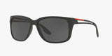 Prada Linea Rossa Matte Black Rectangular Sunglasses