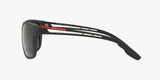 Prada Linea Rossa Matte Black Rectangular Sunglasses
