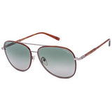 Salvatore Ferragamo Polarized Green Aviator Men's Sunglasses SF181SP 214 60