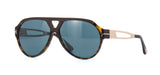 Tom Ford Paul Ft 0778 Dark Havana with Brown Leather/Blue (52N) Sunglasses