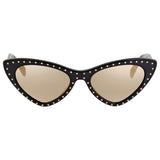 Moschino Mirror Cat Eye Ladies Ivory Sunglasses MOS006/S 02M2 UE52
