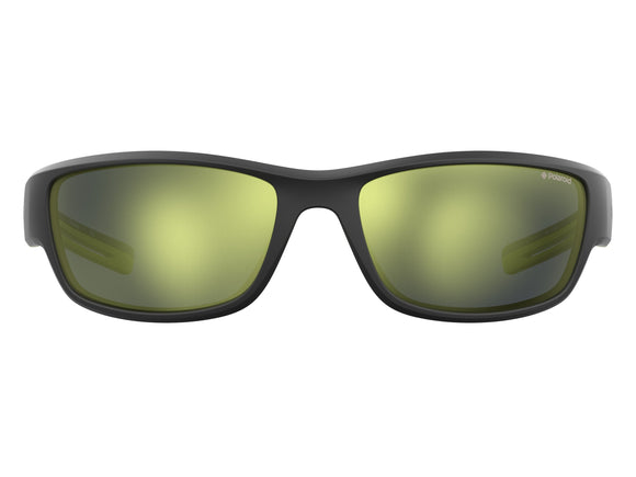 Polaroid 60mm Dark Grey Mirror Flash Unisex Sunglasses, UV Protection