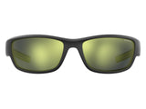 Polaroid 60mm Dark Grey Mirror Flash Unisex Sunglasses, UV Protection