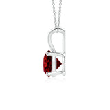 Glamorous 2.50 CT. Ruby In Solid 14K White Gold Pendant