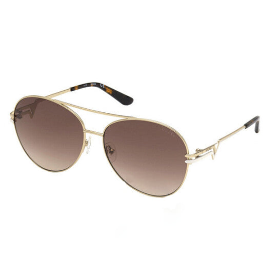Guess Ladies Gold Tone Square Sunglasses