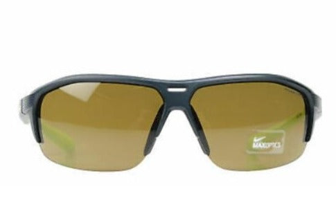 Nike Run X2 R Men's Matte Obsidian/Volt Semi-Rimless Sport Sunglasses