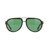 Tom Ford Dark Havana and Green Sunglasses