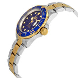 Invicta Men's Pro Diver Gold Two-Tone 3-Hand Blue Dial, 600 Feet Water Resistance
