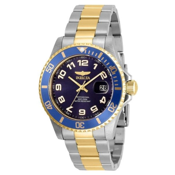 Invicta Men's Pro Diver Quartz 3 Hand Blue Dial Stainless Steel Watch