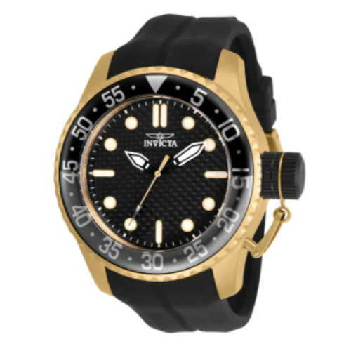 Invicta Pro Diver Men's Black Silicone Band Quartz Watch