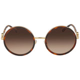Versace Brown Gradient Round Ladies Sunglasses