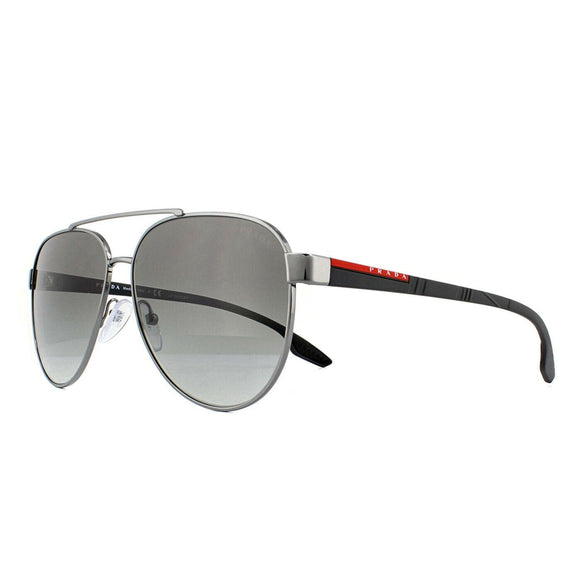Prada Linea Rossa Unisex Gunmetal Aviator/Pilot Sunglasses