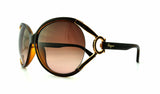 Salvatore Ferragamo Brown Gradient Round Sunglasses