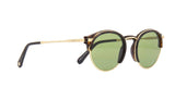 Omega Dark Havana Frame and Green Lenses Sunglasses