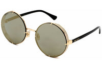 Jimmy Choo Grey Gold Mirror Round Ladies Sunglasses