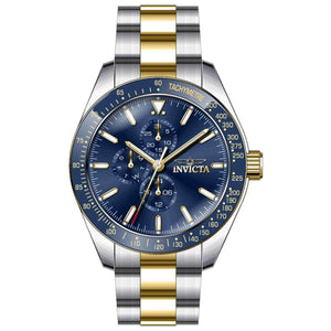 Invicta Men's Watch Aviator Chronograph Blue Bezel Two Tone Bracelet