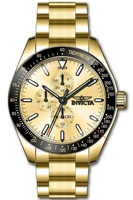 Invicta Aviator Quartz Men's Multifunction Gold Dial Watch