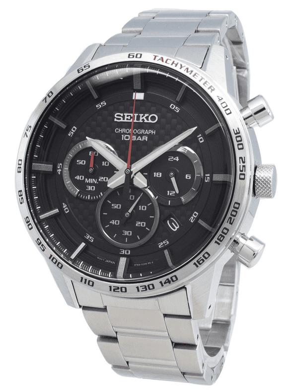 Seiko Neo Sports Chronograph Quartz Black Dial Men's Watch