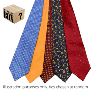 100% Silk Luxury Neckties - 5 Pack Mystery Box ($225 Value)