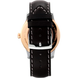 Tissot Automatic Anthracite Rose Gold Brown Leather Men's Watch