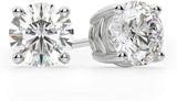 .50 CTW Diamond Stud Earrings, AGI Certified VS/SI Clarity E-F Color, Set in 14K Gold (Lab Grown)